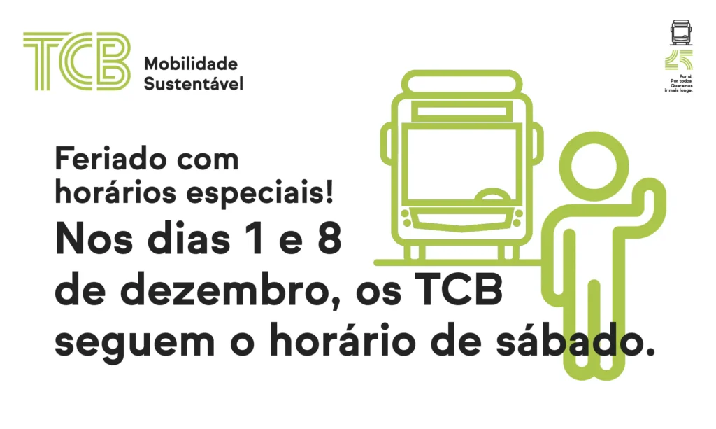 TCB ajustam horários nos feriados 1 e 8 de dezembro